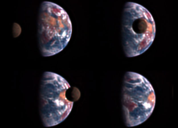 La Terra e la Luna viste da Deep Impact la scorsa estate (Crediti: Donald J. Lindler, Sigma Space Corporation/GSFC/University of Maryland)