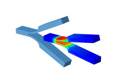 Simulazione del forcipe per endoscopie (crediti: Fraunhofer IWM)