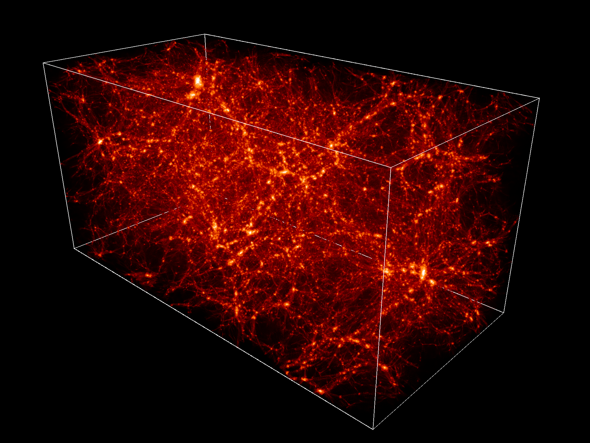 Una rappresentazione della distribuzione della materia oscura