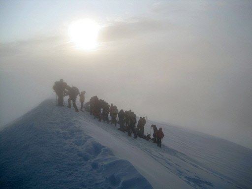 La spedizione che ha misurato il Monte Bianco nel settembre 2009
