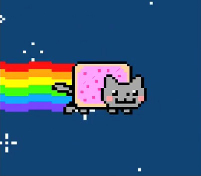 Un frame dal video Nyan Cat (fonte: YouTube)