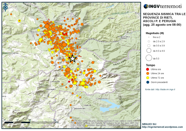 rieti terremoto lazio umbria mappa sismica