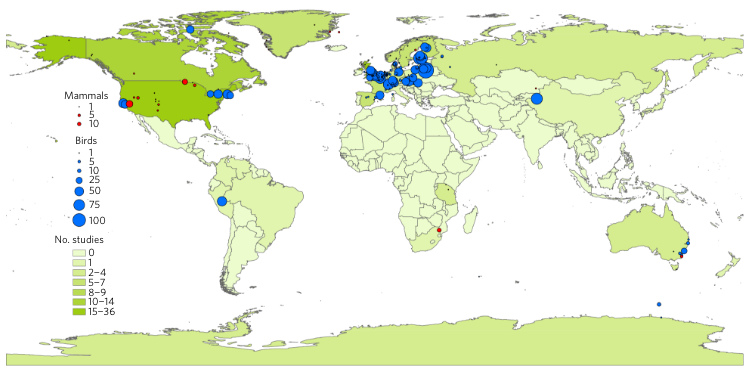 climate change animals map